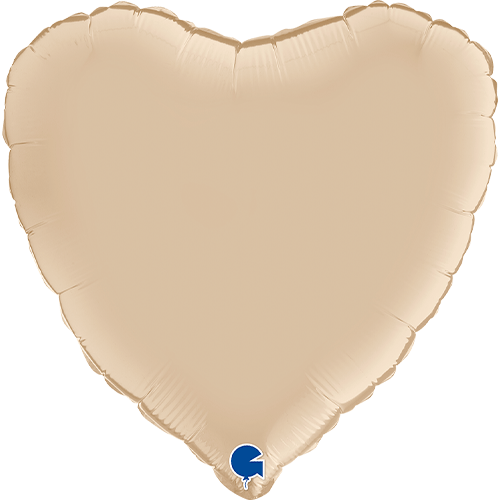 grabo cream foil heart balloon