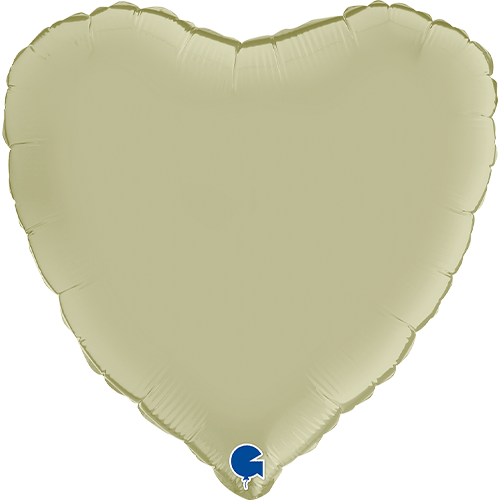 grabo olive green foil heart balloon