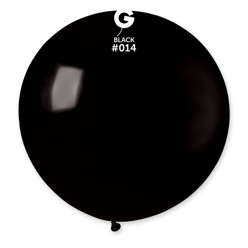 31" Gemar Black #014 Latex Balloons (10) - 951493