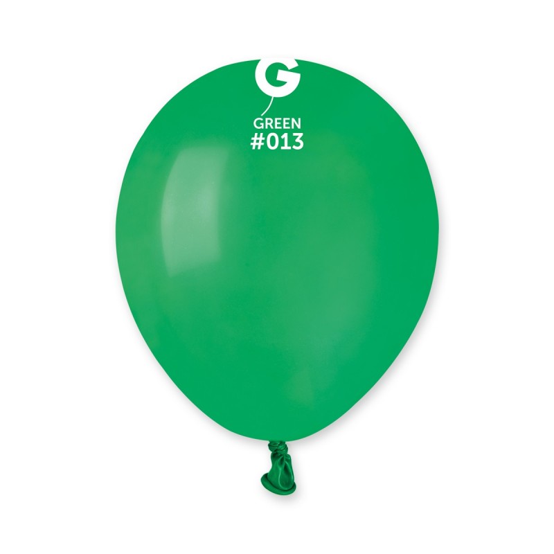 5″ Gemar #013 Green Latex Balloons (100) – 051315