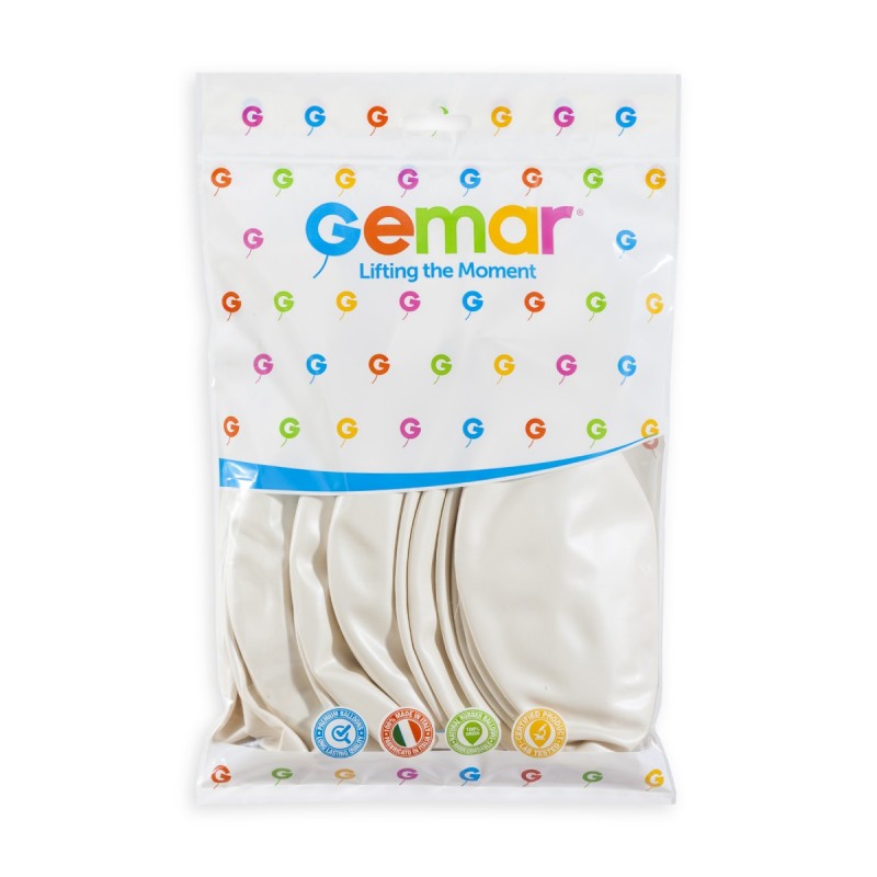 gemar #029 white metallic balloon pack