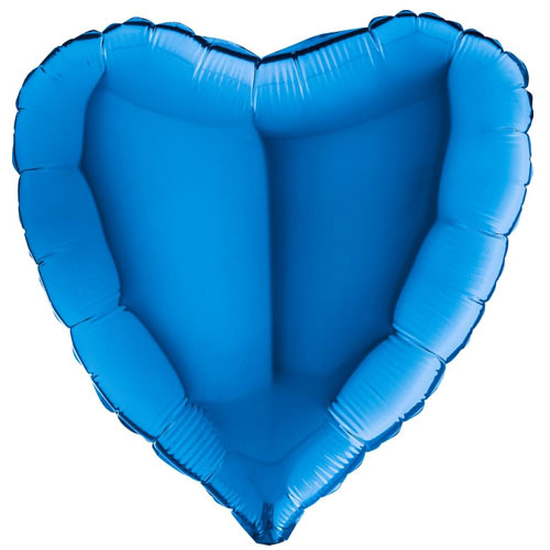 18" Blue Heart Foil Balloon