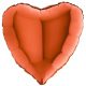 18" Orange Heart Foil Balloon - unpackaged