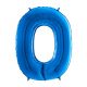 26 inch Blue Number 0 Foil Balloon