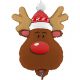 34 inch Smiley Reindeer Head Foil Balloon (1)