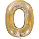 40 inch Holographic Gold Number 0 Foil Balloon (1)