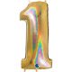 40 inch Holographic Gold Number 1 Foil Balloon (1)