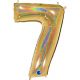 40 inch Holographic Gold Number 7 Foil Balloon (1)