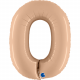 40 inch Nude Number 0 satin Foil Balloon (1)