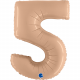 40 inch Nude Number 5 Satin Foil Balloon (1)