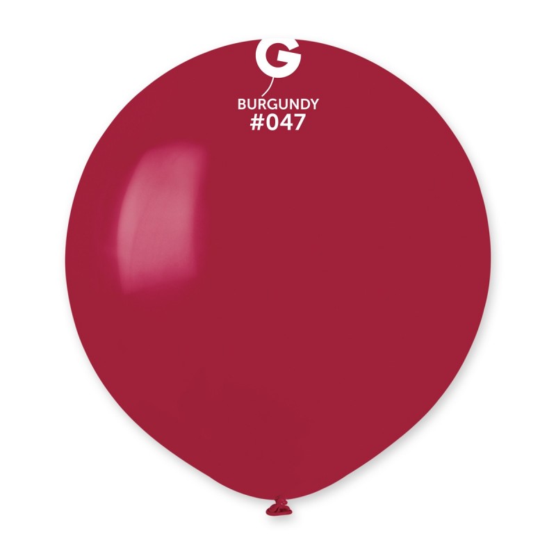 19″ Gemar #047 Burgundy Latex Balloons (25) - 154757