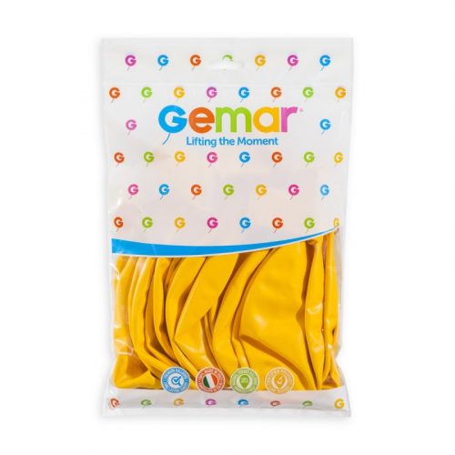 31″ Gemar #003 Yellow Latex Balloons (10) - 950397