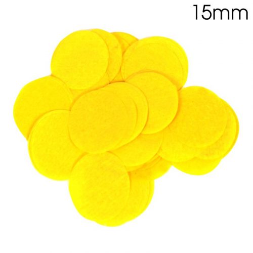 15mm yellow Circle Tissue Paper Confetti (14g)