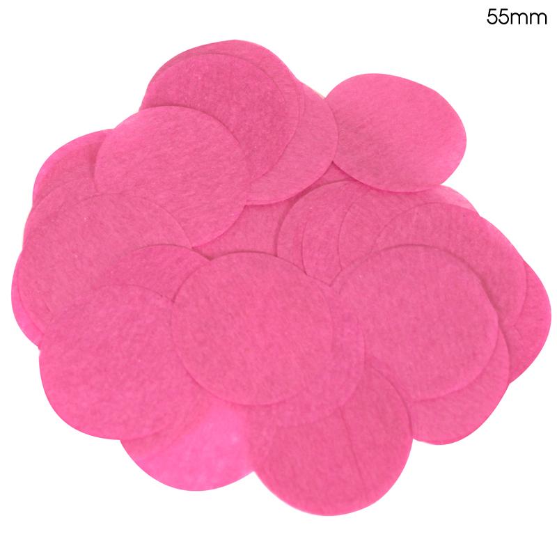 55mm Fuchsia Circle Tissue Paper Confetti (100g)