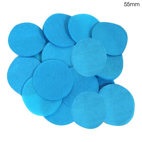 55mm Turquoise Circle Tissue Paper Confetti (100g)