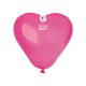 6″ Gemar #007 Fuchsia Heart Shaped Balloon (100) – 570717