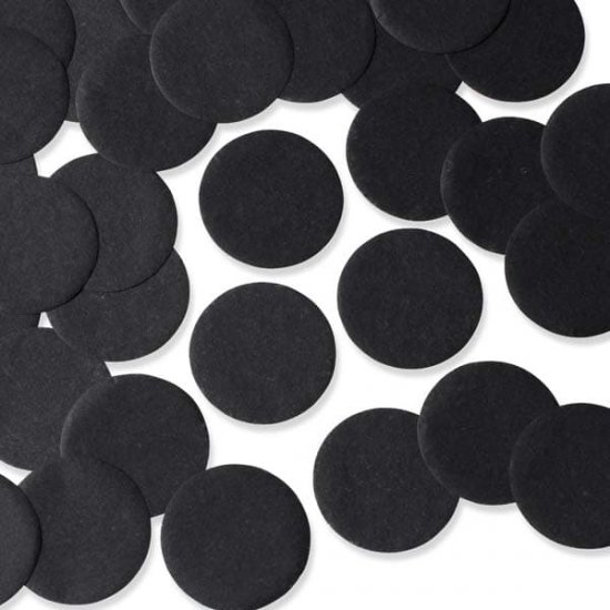 55mm Black Circle Tissue Paper Confetti (100g Tube )