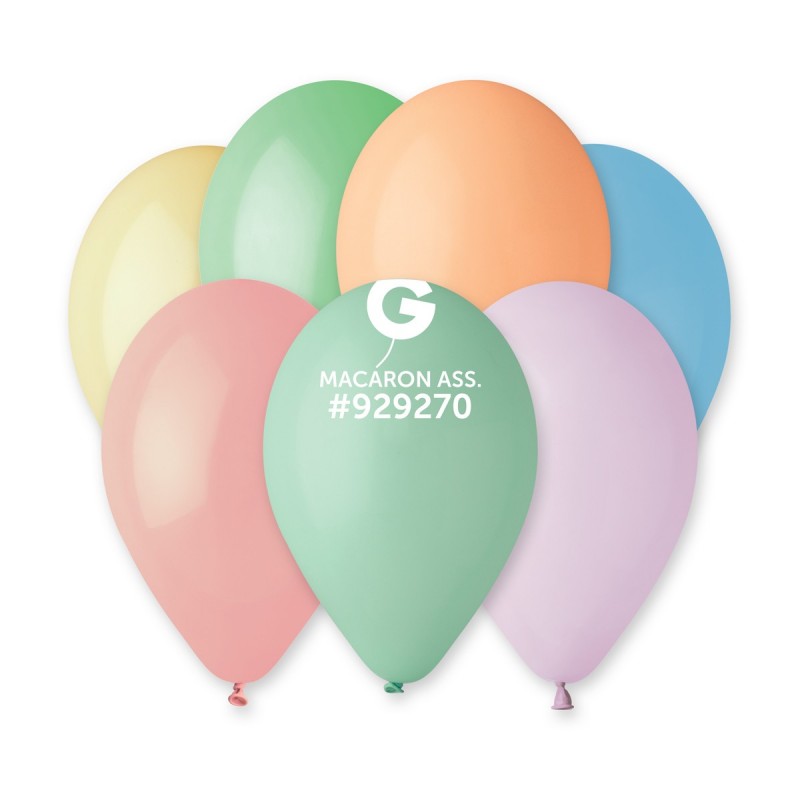 11" Gemar Macaron Assorted Latex Balloons (100) - #929270