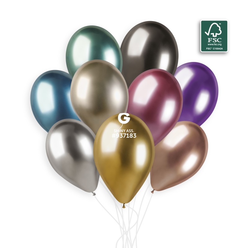 13″ Gemar Shiny Assorted Latex Balloons (50) – #937183