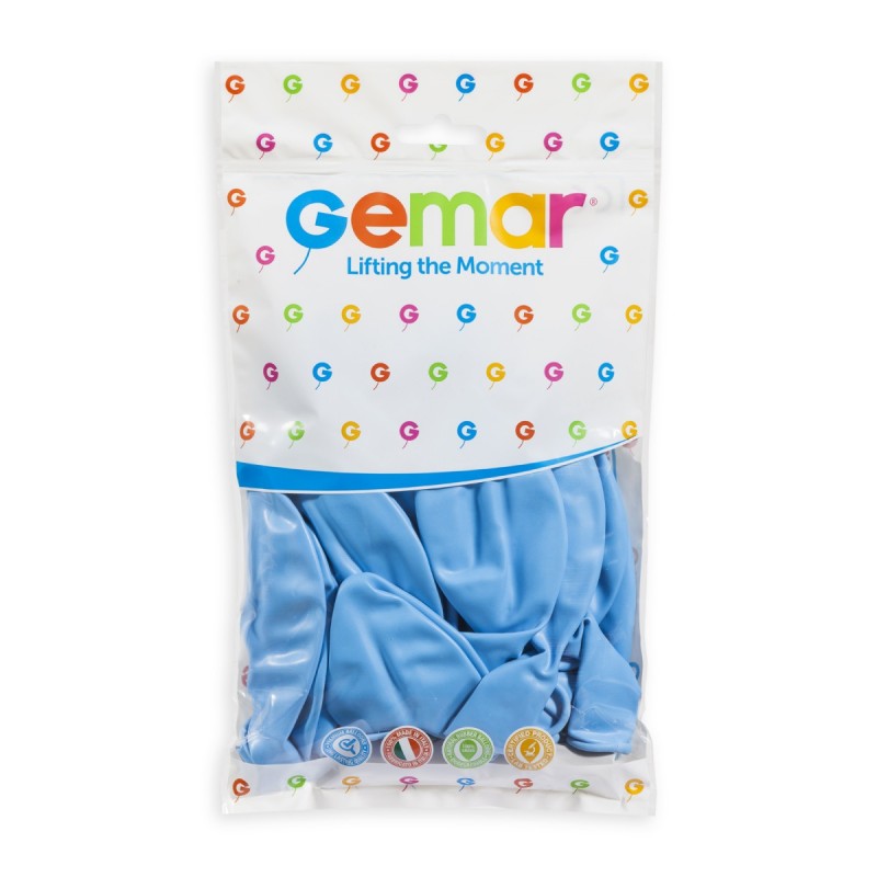 19″ Gemar #072 Baby Blue Latex Balloons (25) - 207255