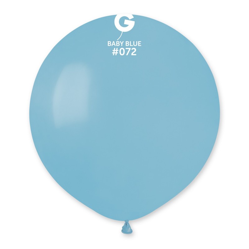 19″ Gemar #072 Baby Blue Latex Balloons (25) - 207255