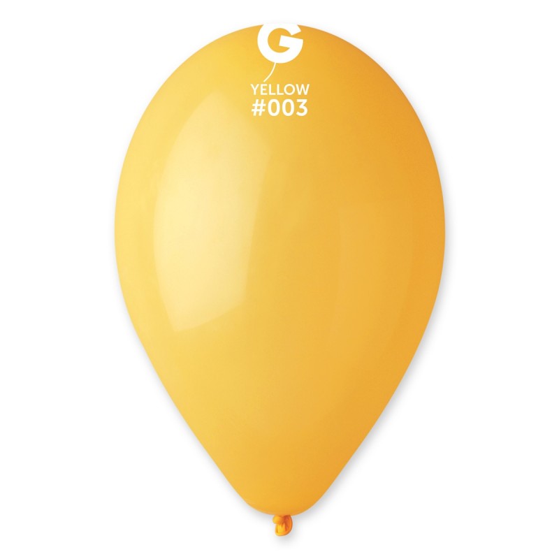 11" Gemar #003 Yellow Latex Balloons (100) - 110319